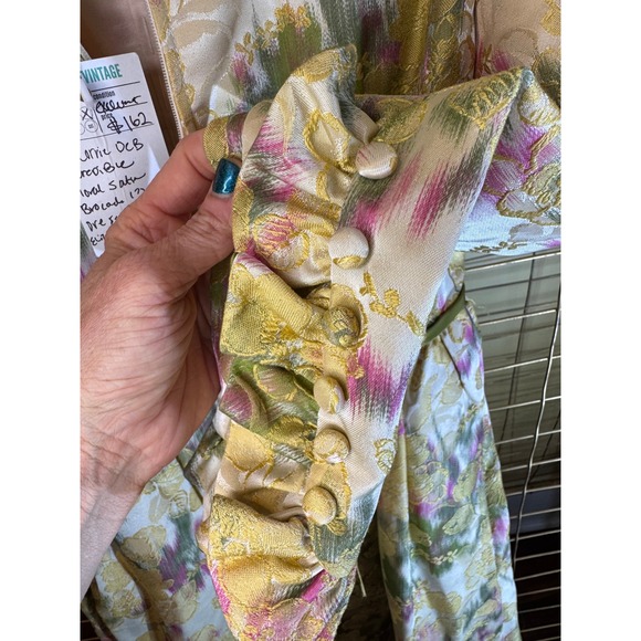 Lorrie Deb San Francisco‎ Floral Brocade Maxi Dress Vintage Modern Size 4 / 6 - Picture 13 of 15